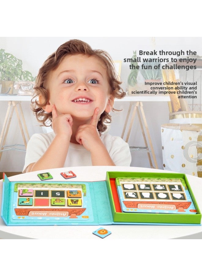 Animal Magnetic Matching Puzzle Puzzle Early Education Toys Parent-child Interactive Game Logical Thinking Training Children 3 +-Color:Underwater Puzzle - Image 4