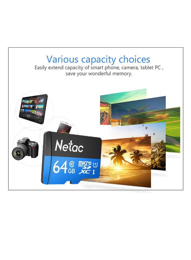 NIBEMINENT Class 10 Micro SDXC TF Flash Memory Card Blue/Black  - Image 2