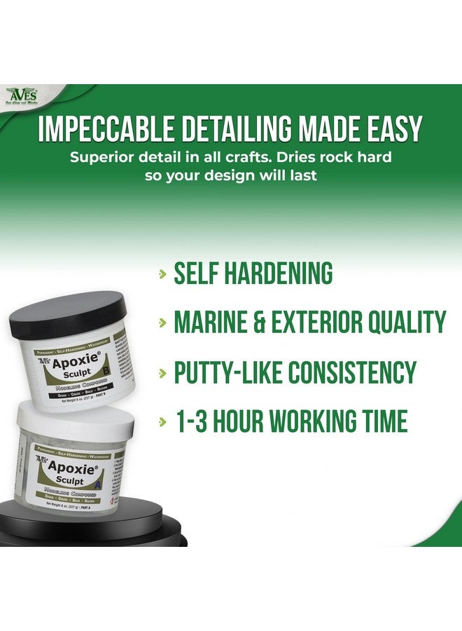 Aves Apoxie Sculpt 2 Part Modeling Compound (A & B) 1 Pound White/Stone White - Image 5