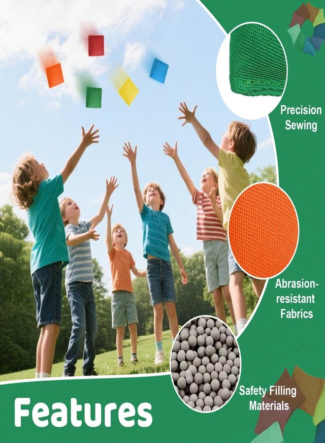 Vyndicca 60 PCS Mini Bean Bags for Kids, Nylon Bean Bags for Toss Games, Colorful Cornhole Beans Bag for Outdoor Yard Game, Hand Toss Games, Family Game, 2 x 2 Inch, 9 Colors - Image 3