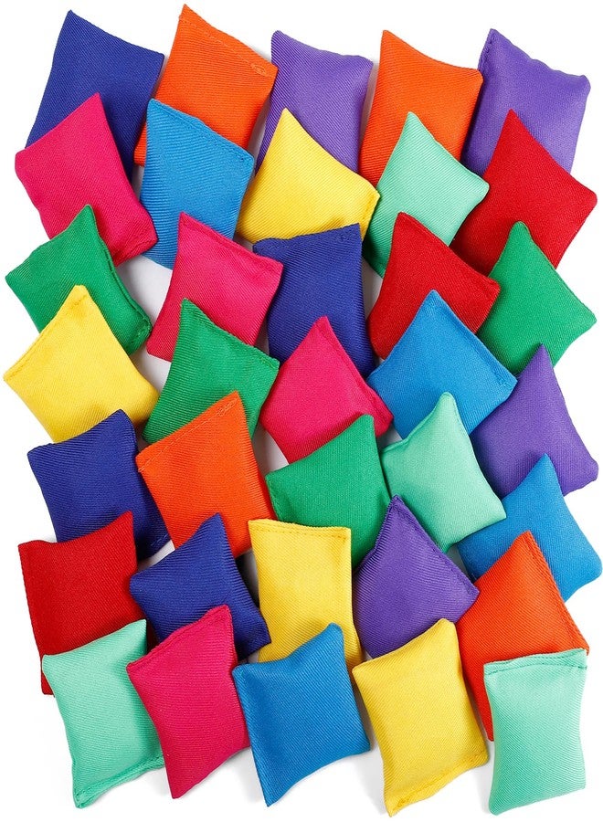 Vyndicca 60 PCS Mini Bean Bags for Kids, Nylon Bean Bags for Toss Games, Colorful Cornhole Beans Bag for Outdoor Yard Game, Hand Toss Games, Family Game, 2 x 2 Inch, 9 Colors - Image 1