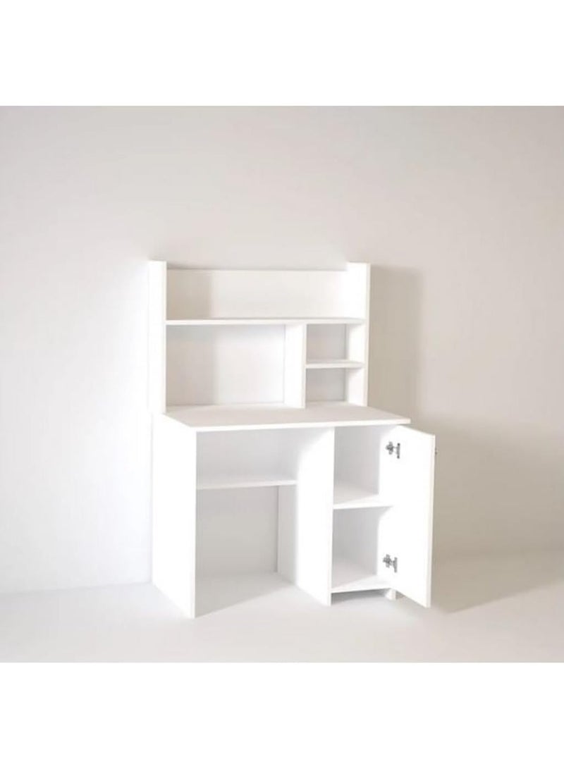 Modern White Wooden Desk for Home Office and Study 134x60x90 cm HMF-OFFdesk-27 - Image 1