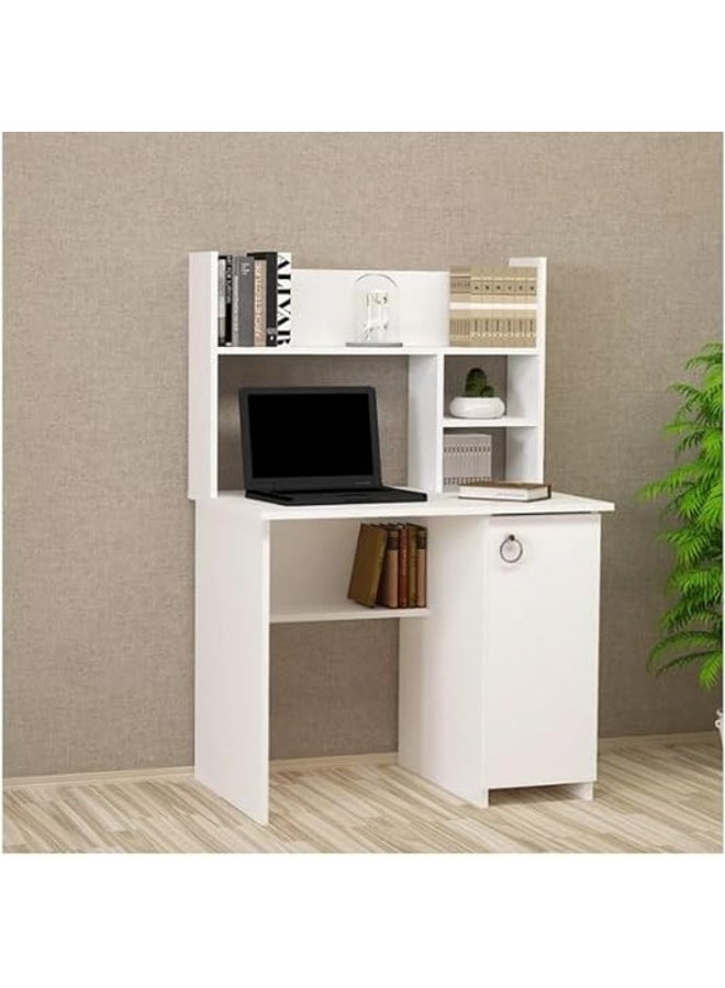 Modern White Wooden Desk for Home Office and Study 134x60x90 cm HMF-OFFdesk-27 - Image 4
