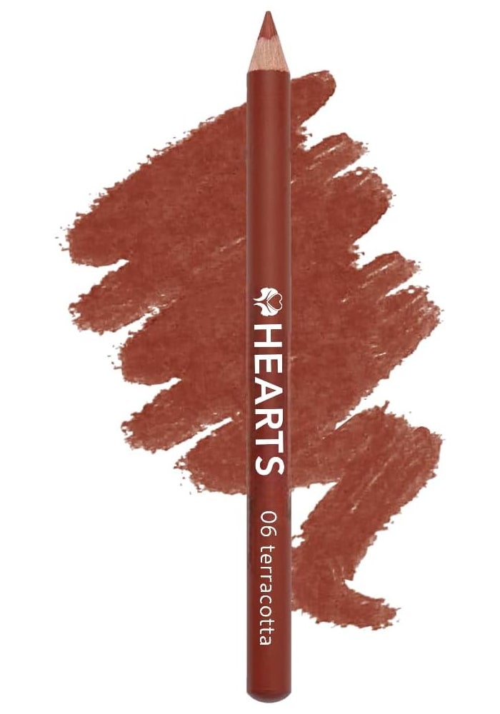 Hearts قلم تحديد الشفاه هارتس في تيراكوتا 06