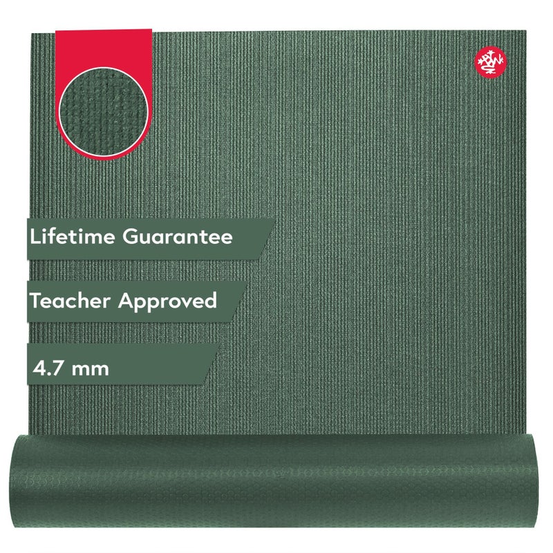 Manduka PROlite Yoga Mat 71 47mm Lifetime Durability Hygienic Construction Teacher Approved 71 x 24 inches Black Sage