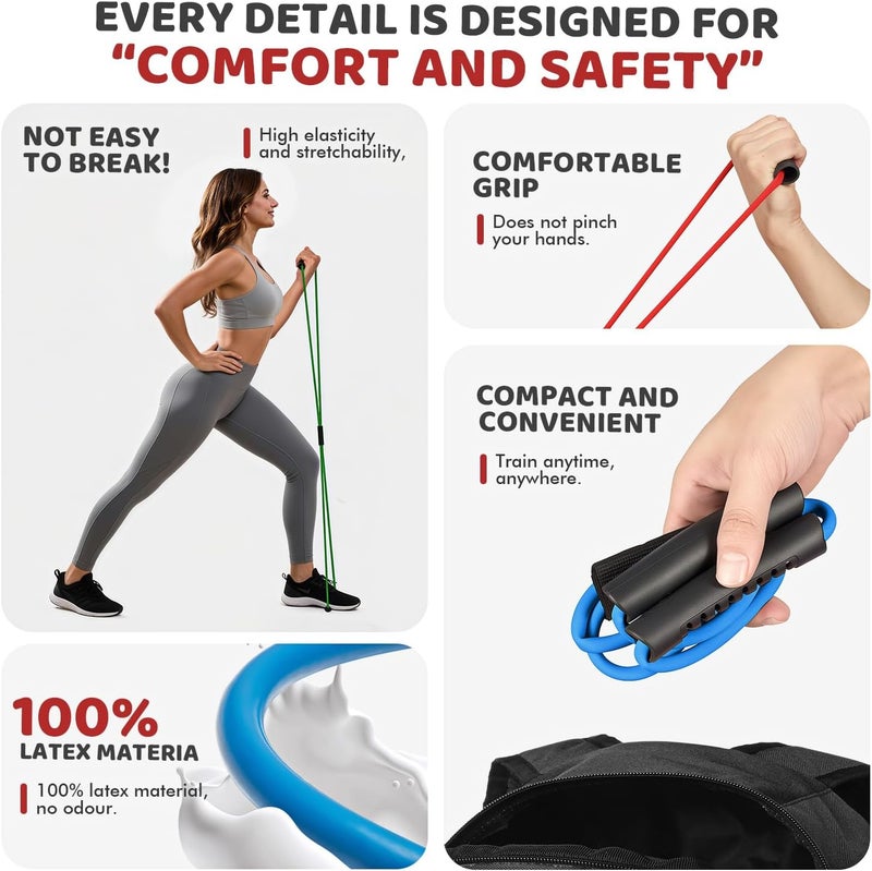 HPYGN Figure 8 Resistance Bands for Exercise and Fitness - Image 5