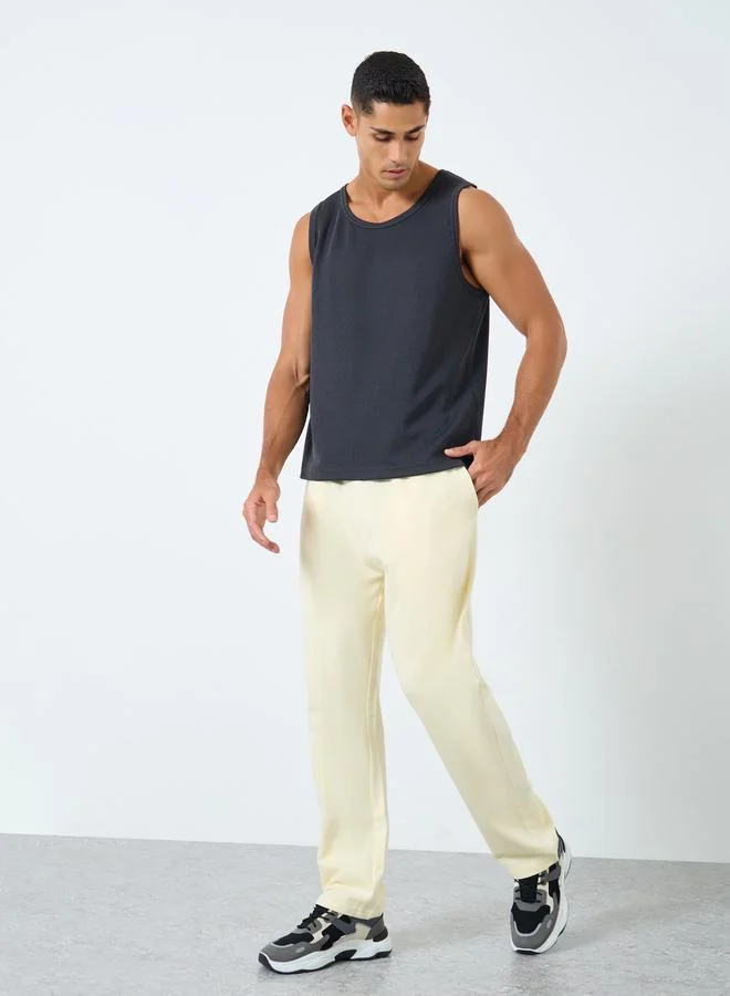 ستايلي بنطال جوغر سادة بقصة أرجل مستقيمة