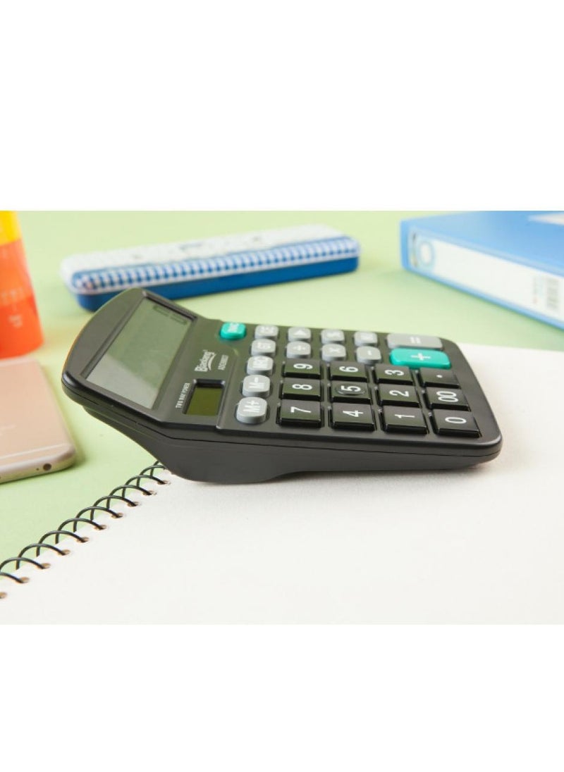 AIWANTO Aiwanto 12 Digits Desk Calculator with Large Key Buttons Calculator For Office School Home (Black-Style-1)  - Image 4