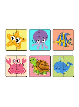 Artvibes Sea Animals Jigsaw Puzzle Games for Children & Kids | Jigsaw Puzzles for Kids Age 2-5 | 4 Pieces Puzzles | Toddler's Wooden Puzzle (PZ_507N), Set of 6 - pzsku/ZDB6167AABF9155E97AA8Z/45/_/1737721106/feab166d-dfb4-4612-8ff7-b1851d093a04