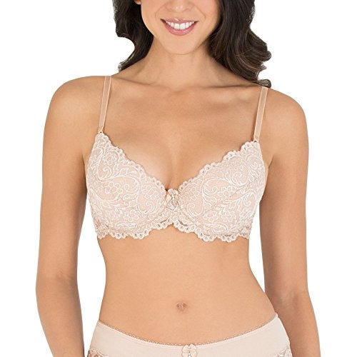 Smart & Sexy صدرية دفع من الدانتيل بتوقيع سمارت آند سيكسي للنساء، بلون البيج، 40DD - Image 5