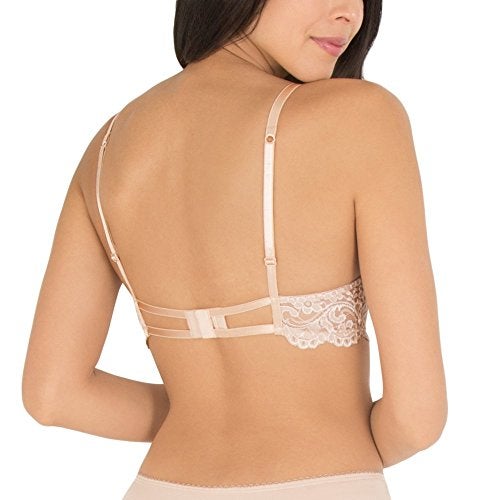 Smart & Sexy صدرية دفع من الدانتيل بتوقيع سمارت آند سيكسي للنساء، بلون البيج، 40DD - Image 3