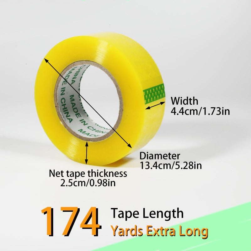 2 Rolls Clear Packing Tape 174 Yards High Adhesion Transparent Carton Sealing Tape For Moving Packaging - Image 2