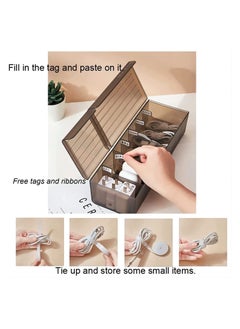 Generic Data Cable Organizer Box Charge Cable Management 7 Compartments Storage Box USB Cord Sorter Small Desk Electronic Accessories Organizer and Storage  - Image 4
