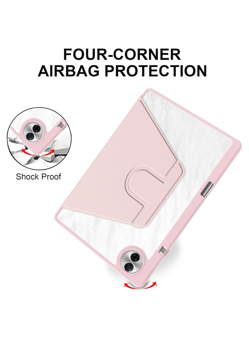 VKL Case Compatible with Honor Pad 10 12.1 Inch 2025 Tablet, Rotating Bracket Flip Cover Intelligent Protective Cover with Pen Slot and Auto Sleep/Wake-up (Pink) - Image 5