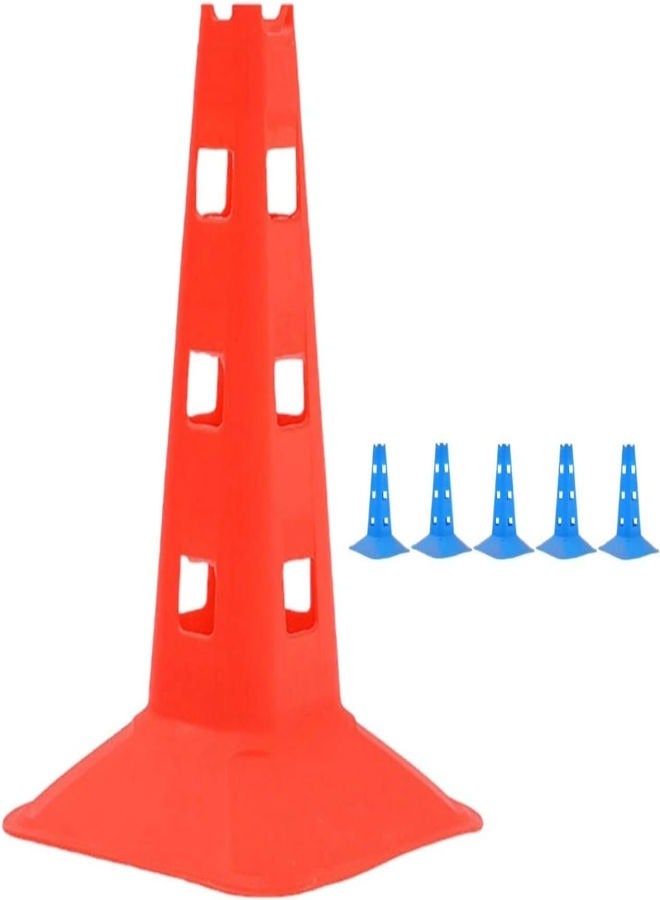 Generic Cones 38cm with Hole Sports Cones for Agility Training - Heavy Duty Cones [5 pieces]  - Image 1