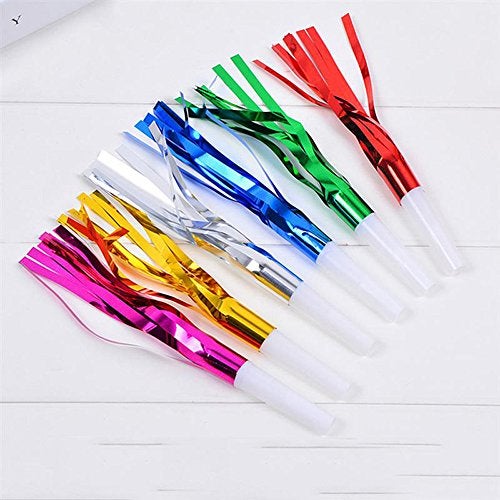 BinaryABC Noise Maker,Metallic Fringed Blowouts Whistles,Party Blowers Whistles,for Birthday Party Favors, New Years Party 30Pcs - Image 4