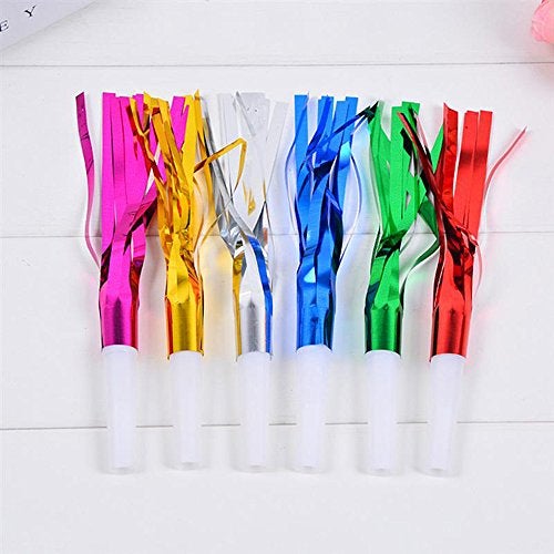 BinaryABC Noise Maker,Metallic Fringed Blowouts Whistles,Party Blowers Whistles,for Birthday Party Favors, New Years Party 30Pcs - Image 5