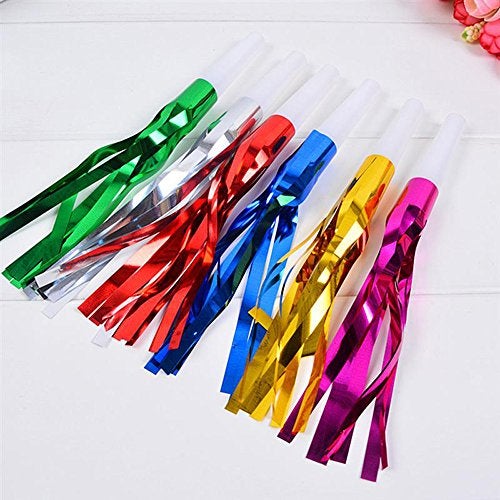 BinaryABC Noise Maker,Metallic Fringed Blowouts Whistles,Party Blowers Whistles,for Birthday Party Favors, New Years Party 30Pcs - Image 3