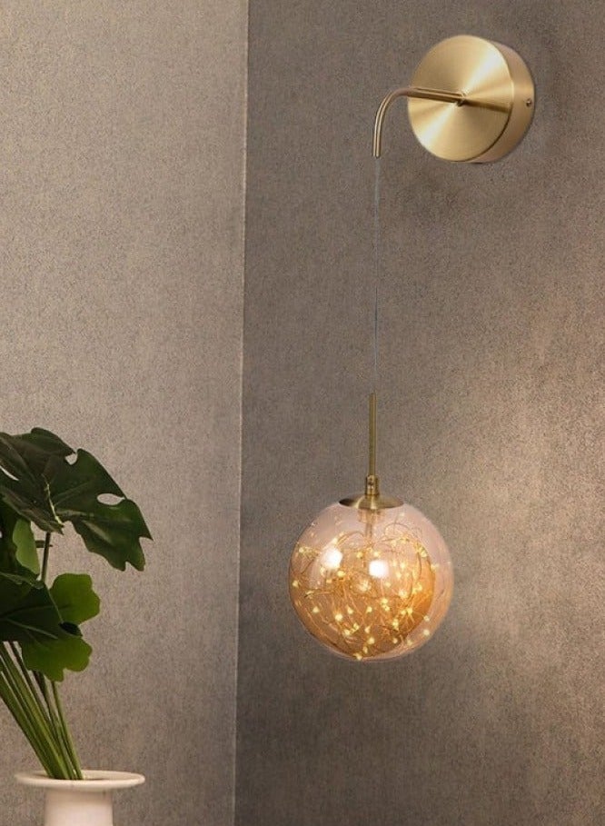 لمبة جدارية مودرن ليد بقاعدة ذهبي