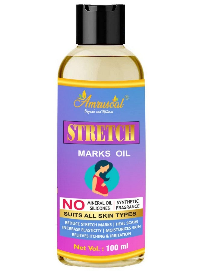 AMRUSOAL زيت إزالة علامات التمدد AMRUSOAL للنساء والرجال، إزالة العلامات والبقع (100 مل)