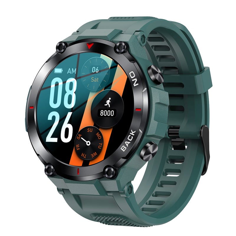 LEMFO K37 Smart Sports Watch 1.32'' 360*360px Full-touch Screen 40 Days Super Long Standby GPS Navigation IP67 Waterproof Fitness/Health Monitor Compatible with Android iOS - Image 1