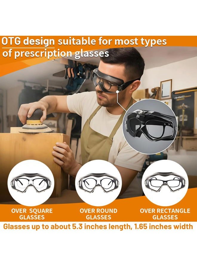 Copkim Safety Goggles over Glasses, Ansi Z87.1 Airsoft Goggles Anti Fog Tactical Safety Glasses with 3 Impact Resistant Interchangeable Lenses for Shooting, Skiing & Riding Outdoor Eyewear(Black) - Image 4
