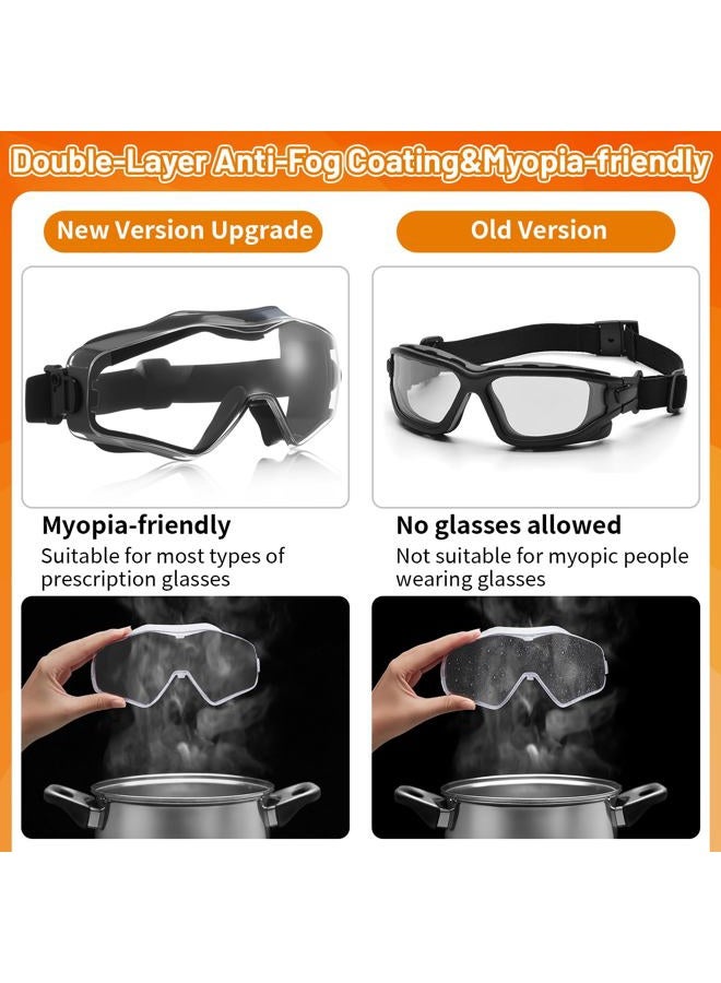 Copkim Safety Goggles over Glasses, Ansi Z87.1 Airsoft Goggles Anti Fog Tactical Safety Glasses with 3 Impact Resistant Interchangeable Lenses for Shooting, Skiing & Riding Outdoor Eyewear(Black) - Image 5