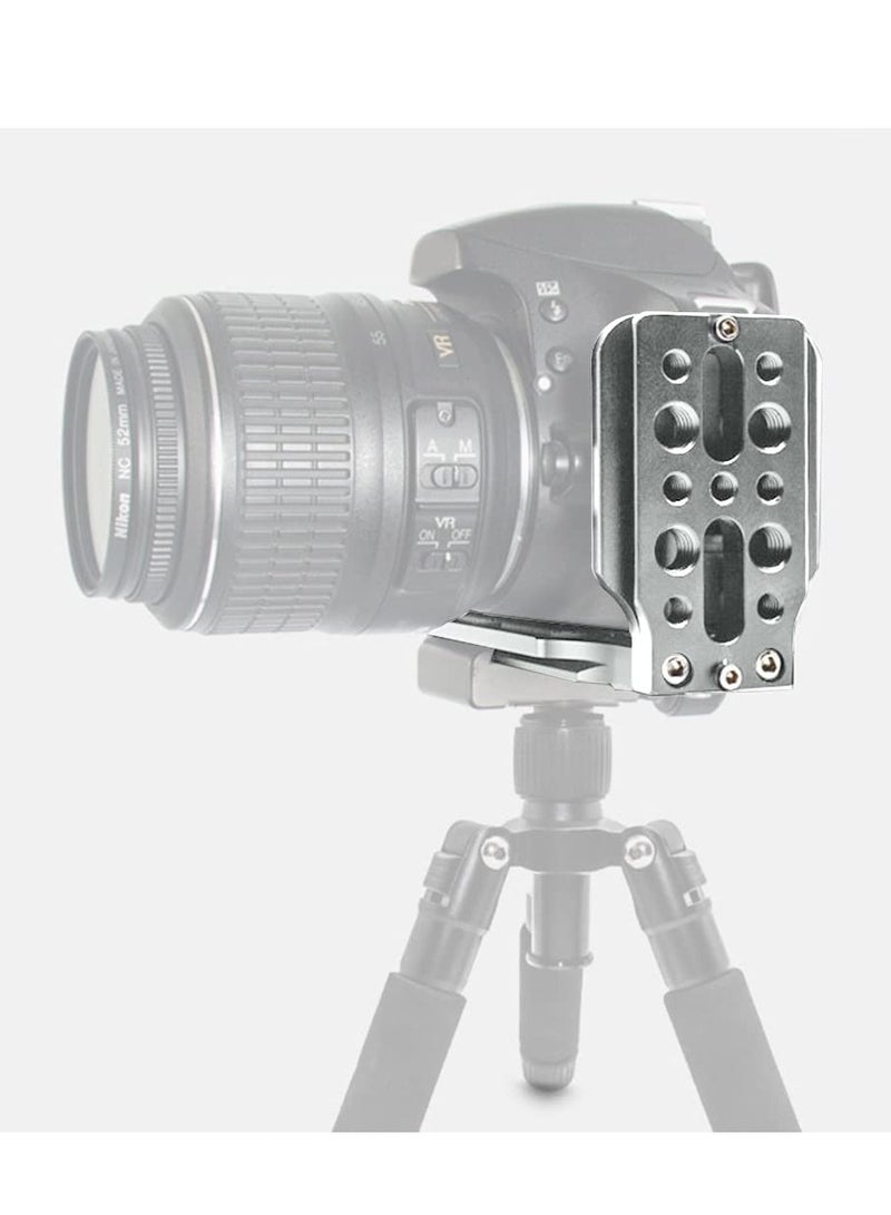 KASTWAVE DSLR Camera L Bracket Quick Release Plate Vertical Horizontal Switching Tripod Quick Release Board Compatible with Canon / Nikon / Sony / DJI / Osmo / Ronin / Zhiyun Stabilizer Tripod Monopod (Grey) - Image 3