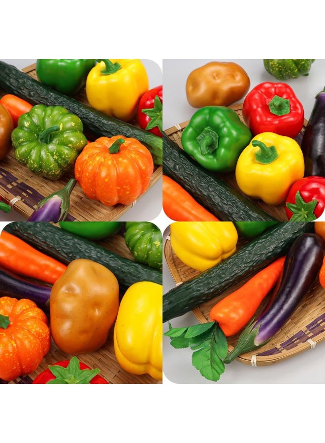 Lorigun 10 Pieces/Set Artificial Vegetables Simulation Vegetables Decoration Kitchen Home Decor Realistic Fake Vegetables Decor Set Photo Props - Image 3