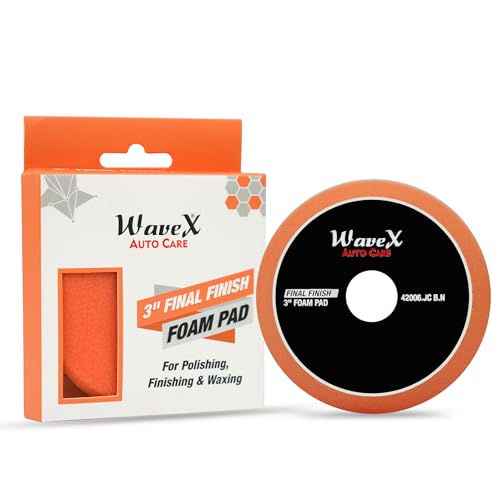 Wavex 3-Inch Final Finish Foam Pad for Car | Low Profile 20mm Design for Extreme Performance | Ultra Soft Foam for High Gloss Shine | Compatible with DA & Rotary Polisher | Machine Washable & Reusable - Image 1