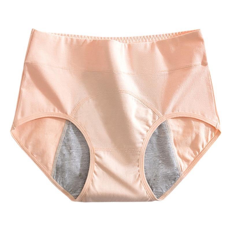 New Breathable Cotton High-Waist Menstrual Panties coral red