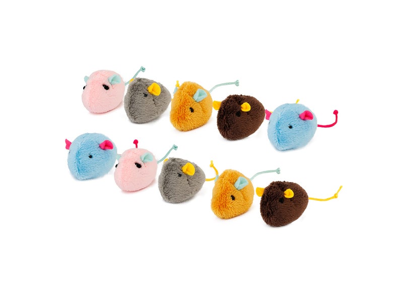 Hartz Cattraction with Silver Vine Catnip Crinkle Mice 10 Count - Image 2