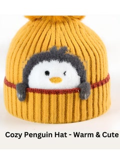 SARAOONT 2 Piece Cartoon Penguin Knitted Winter Hat and Scarf for Babies and Toddlers Ages 0 to 4 Years Warm Knit Beanie and Neck Warmer for Boys and Girls  - Image 5