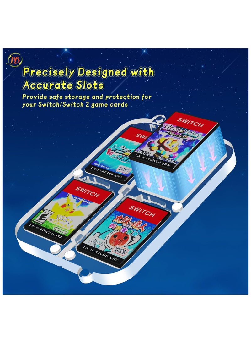 SYOSI Game Card Storage Case for Nintendo Switch/ Switch2 with Lanyard Compatible, Portable Hard Switch Game Card Holder Case with 4 Game Card Storage Hard Protective PC Shell Cartridge Case (Clear) - Image 4