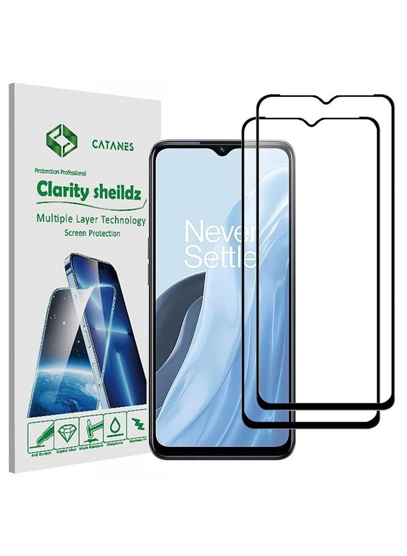 CATANES 2Pack for OnePlus Nord N20 SE Screen Protector Tempered Glass 9H Anti-Scratch Shatterproof HD Edge to Edge Full Coverage Film 6.56 inch - Image 1