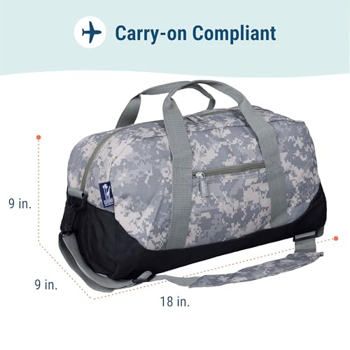 Wildkin Kids Overnighter Duffel Bag – Carry-On Size, Ideal for School & Sleepovers – Digital Camo - Image 4