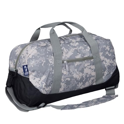 Wildkin Kids Overnighter Duffel Bag – Carry-On Size, Ideal for School & Sleepovers – Digital Camo - Image 1
