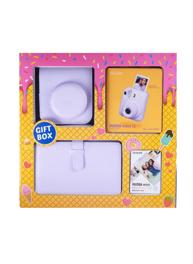 FUJIFILM Instax Mini 12 Instant Film Camera With Gift Box - Purple - Image 1
