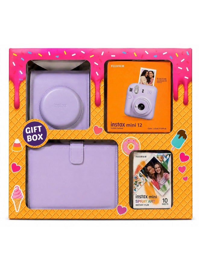 فوجي فيلم كاميرا Instax Mini 12 للأفلام الفورية مع صندوق هدايا - Image 1