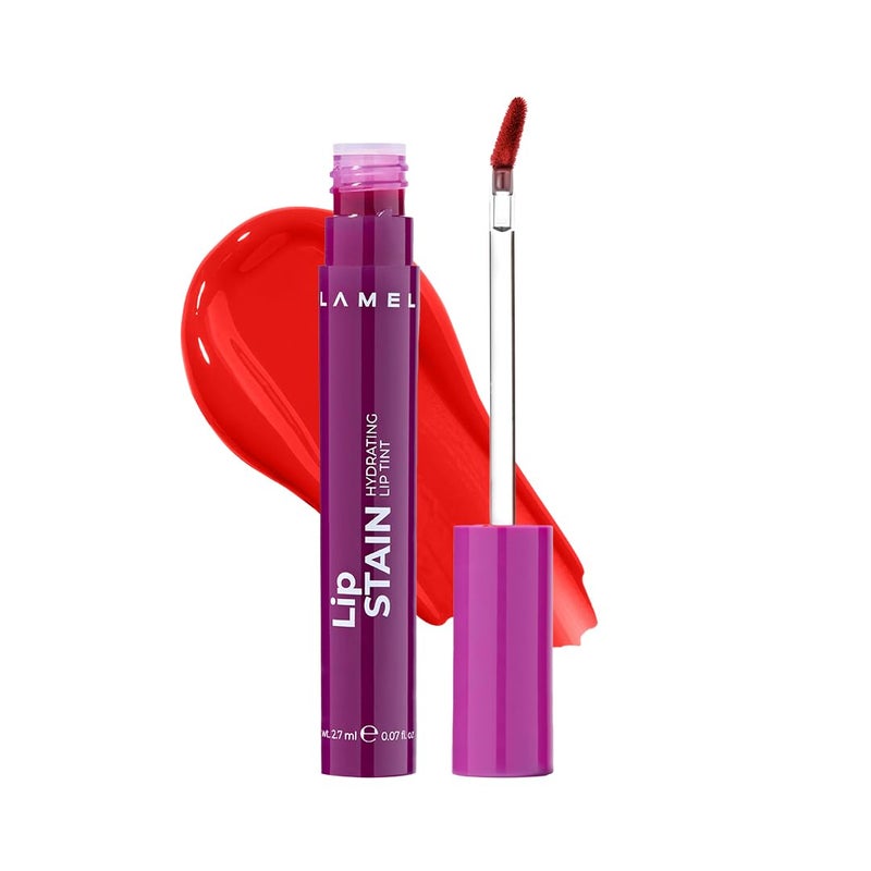 Lamel Hydrating Lip Stain TintExpression HighShine Glossy Finish LongLasting 8Hour Wear Lightweight NonSticky Lip Tint Precision Applicator Natural Tint Effect27 gm - Image 1
