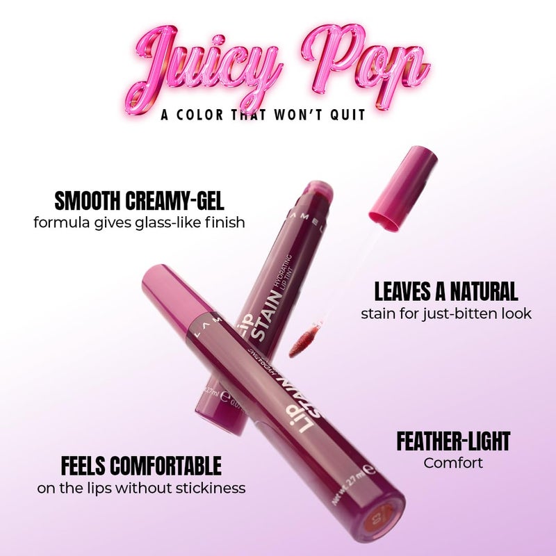 Lamel Hydrating Lip Stain TintExpression HighShine Glossy Finish LongLasting 8Hour Wear Lightweight NonSticky Lip Tint Precision Applicator Natural Tint Effect27 gm - Image 2