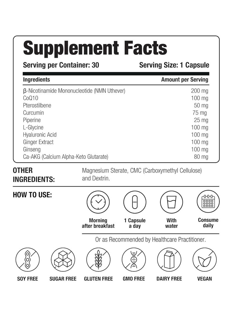 Decode Age Decode Age LongeVit Supplement | Slow Down Ageing | Improve NAD+, Energy Level & Overall Stamina | Recovery from DNA damage (30 Veg Tablets)  - Image 5
