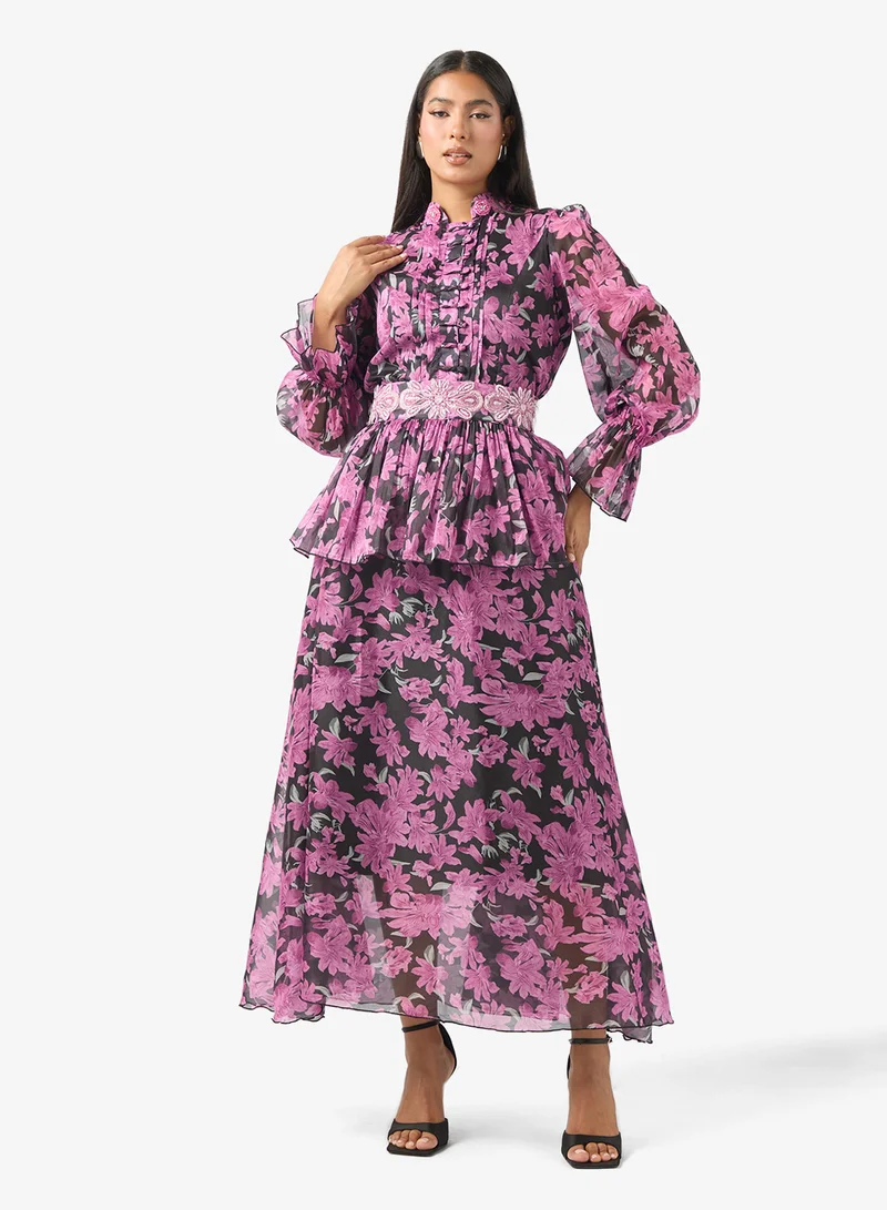 ايلا Monotone Print Dress