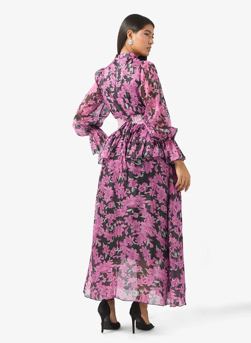 ELLA Monotone Print Dress