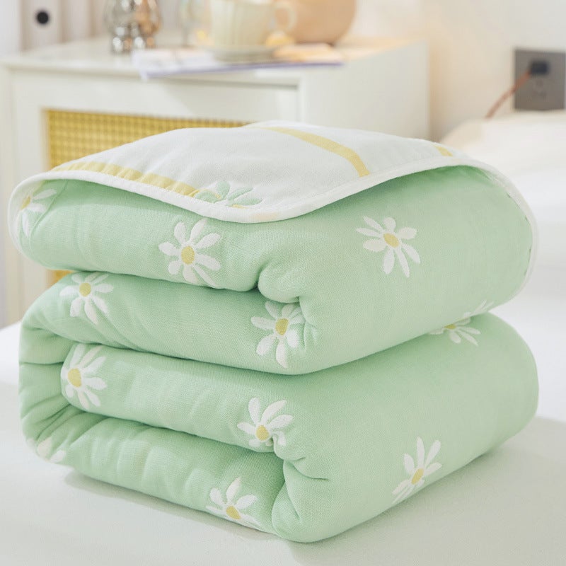 Cotton Six-Layer Yarn Towel Quilt Class A Cotton Summer Thin Children'S Baby Blanket 6-Layer Gauze Summer Cool Quilt - Image 3