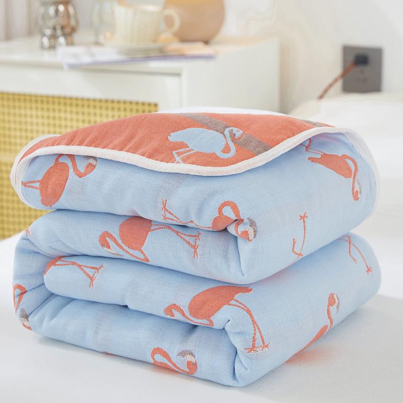Cotton Six-Layer Yarn Towel Quilt Class A Cotton Summer Thin Children'S Baby Blanket 6-Layer Gauze Summer Cool Quilt - Image 1