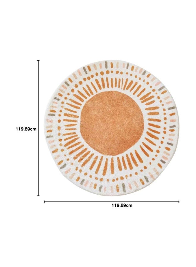 Soft Area Rug,Cute Point Rings Kids Play Mat,Baby Nursery Rug,Suitable for Living Rooms, Bedrooms, Children Toddlers Bedroom,and Home Decor(Round 47.2") - Image 5