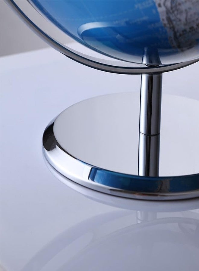 TTKTK World Globe with Stainless steel Stand, 8inch Earth Modern Desktop Globe For Educational Home Office Desk Bookshelf Decor, Cool Tech Gift for Business Men Father Boys Adults & Kids - Image 3