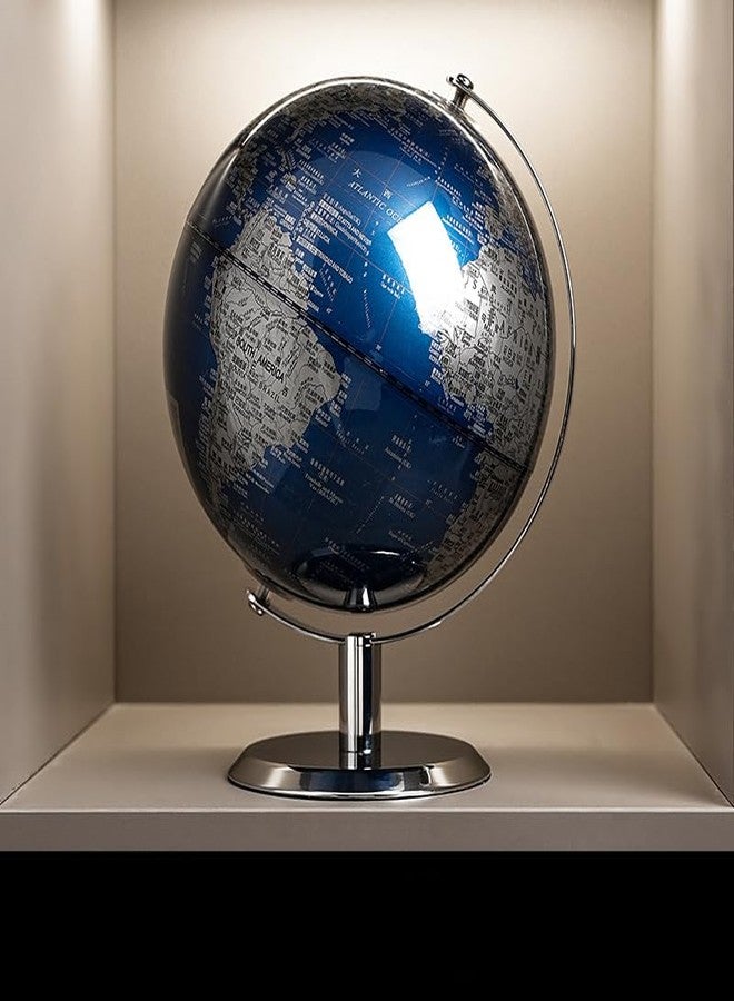 TTKTK World Globe with Stainless steel Stand, 8inch Earth Modern Desktop Globe For Educational Home Office Desk Bookshelf Decor, Cool Tech Gift for Business Men Father Boys Adults & Kids - Image 2
