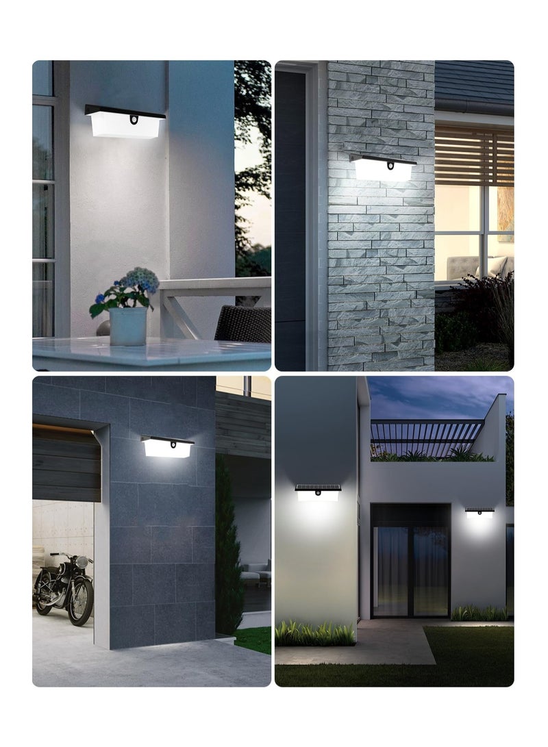Zikra Solar Lights Solar Motion Lights Outdoor with 3 Modes 10.2" Large Solar Wall Lights Dusk to Dawn Solar Porch Lights Waterproof Solar Lights for Front Door Backyard Steps Garage Garden (1 Pcs) - Image 5